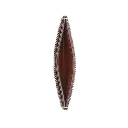 Coach Women's Essential Card Case In Crystal Signature Jacquard Silver/Burnished Amber
