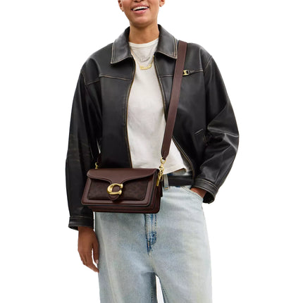 Coach Women's Tabby Shoulder Bag 26 In Signature Canvas Brass/Maple