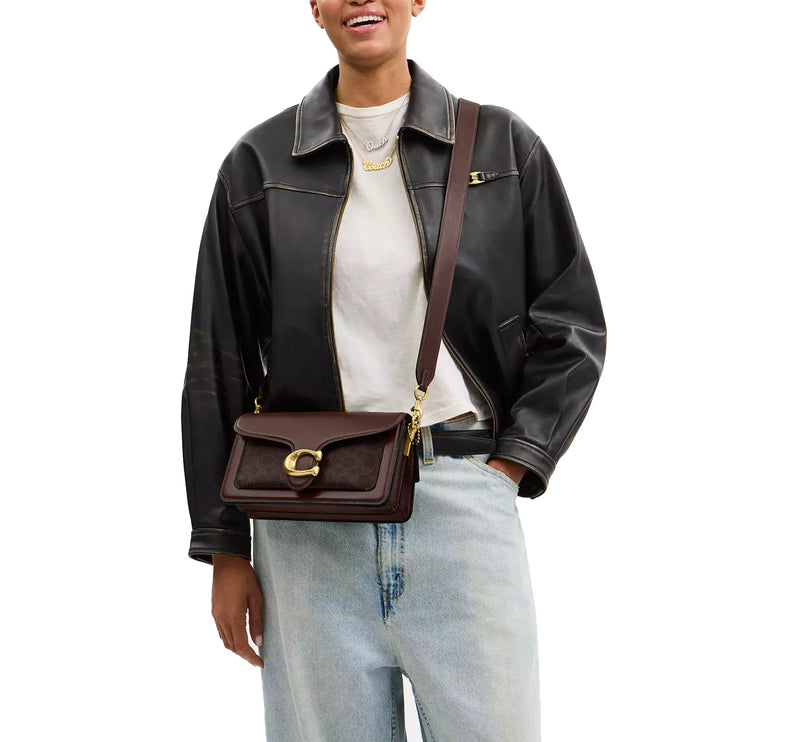 Coach Women's Tabby Shoulder Bag 26 In Signature Canvas Brass/Maple