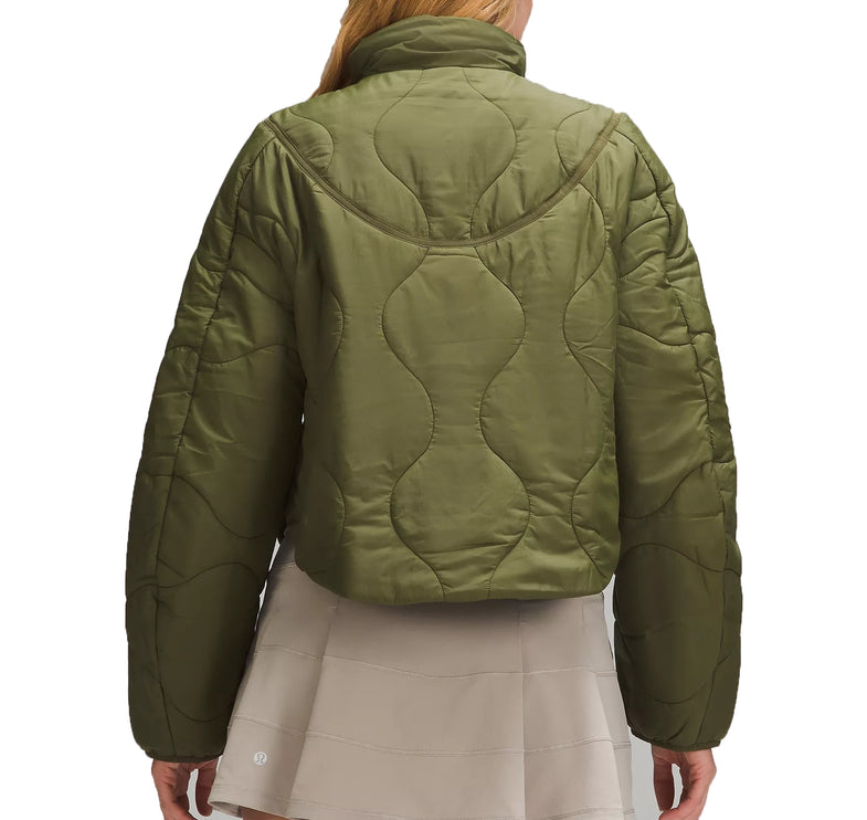lululemon Women's Quilted Light Insulation Cropped Jacket Ether Green