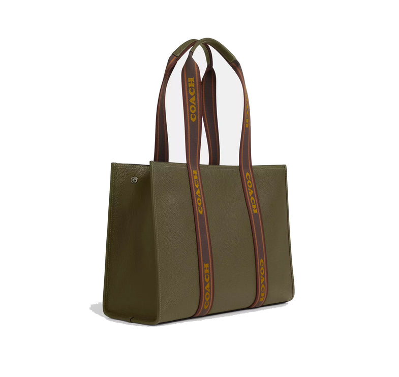 Coach Women's Large Smith Tote Bag Gunmetal/Olive Drab - Hemen Kargoda