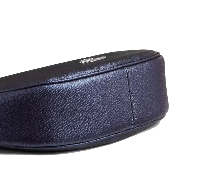 Coach Women's Aria Shoulder Bag In Signature Canvas Silver/Blue/Navy