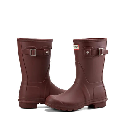 Hunter Women's Original Short Rain Boots Rum Raisin