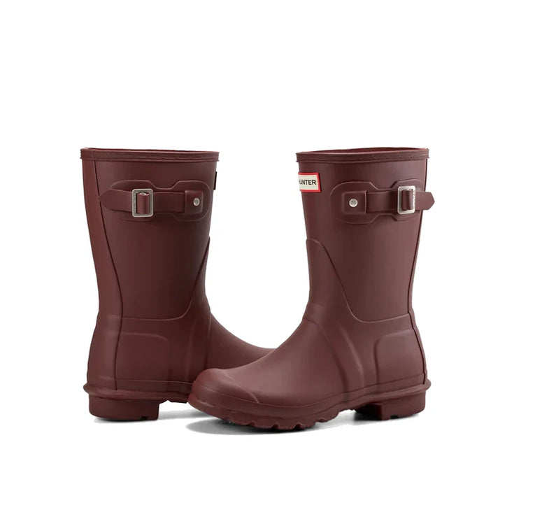 Hunter Women's Original Short Rain Boots Rum Raisin
