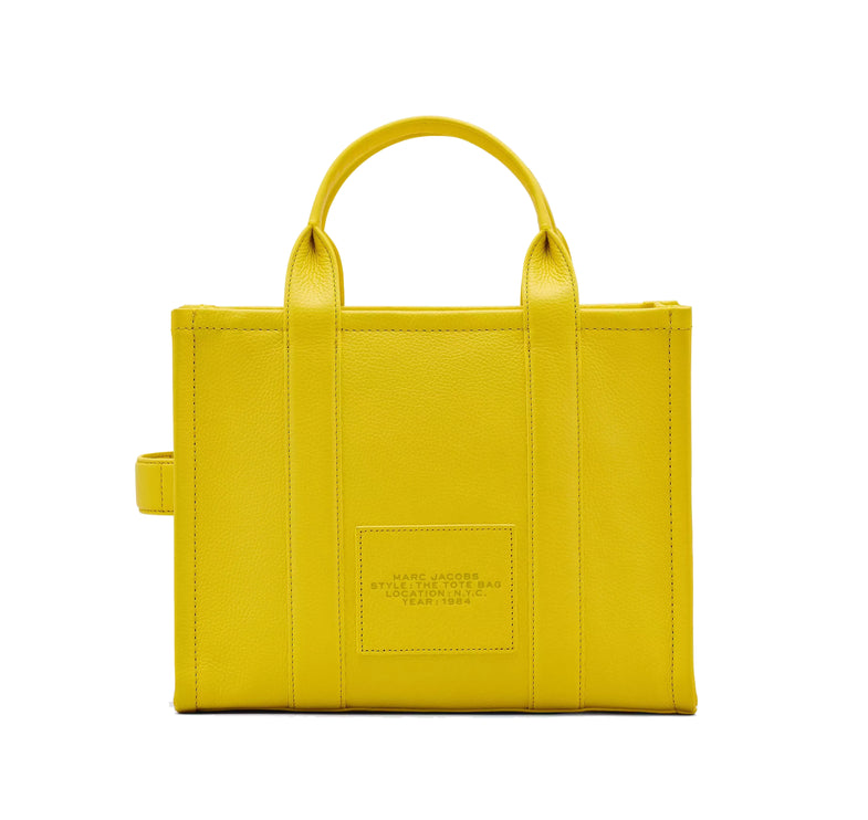 Marc Jacobs Women's The Leather Medium Tote Bag Daisy Yellow