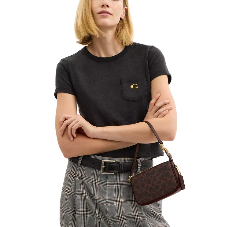 Coach Women's Plaza Bag 18 In Signature Canvas Brass/Maple