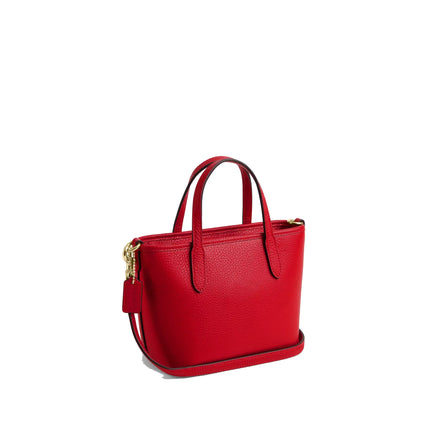 Coach Women's City Mini Tote Bag Gold/Bold Red