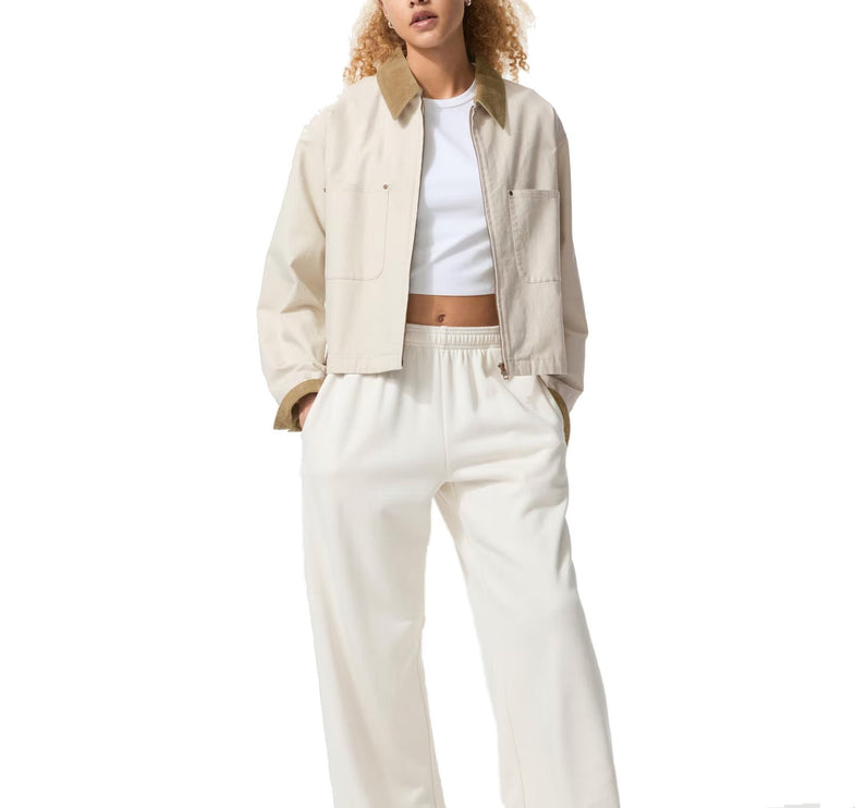 Uniqlo Women's Zip-Up Short Jacket 30 Natural