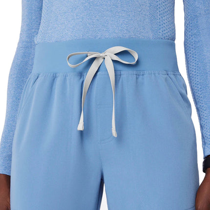 FIGS Women's High Waisted Isabel Wide Leg Scrub Pants Ceil Blue