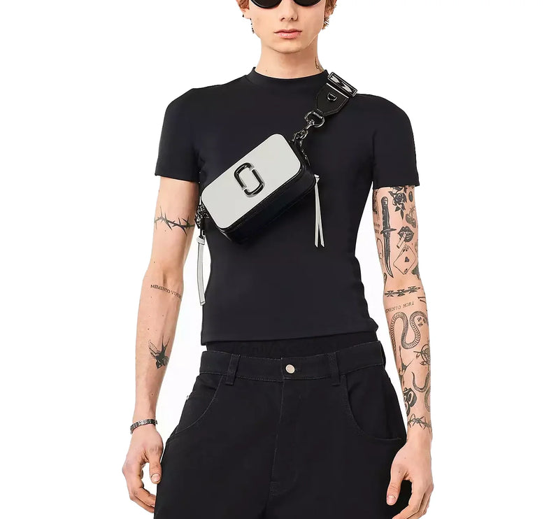 Marc Jacobs Women's The Bi-Color Snapshot Bag White/Black