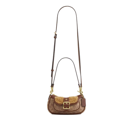 Coach Women's Ashton Mini Shoulder Bag In Signature Canvas Gold/Tan/Vintage Brown