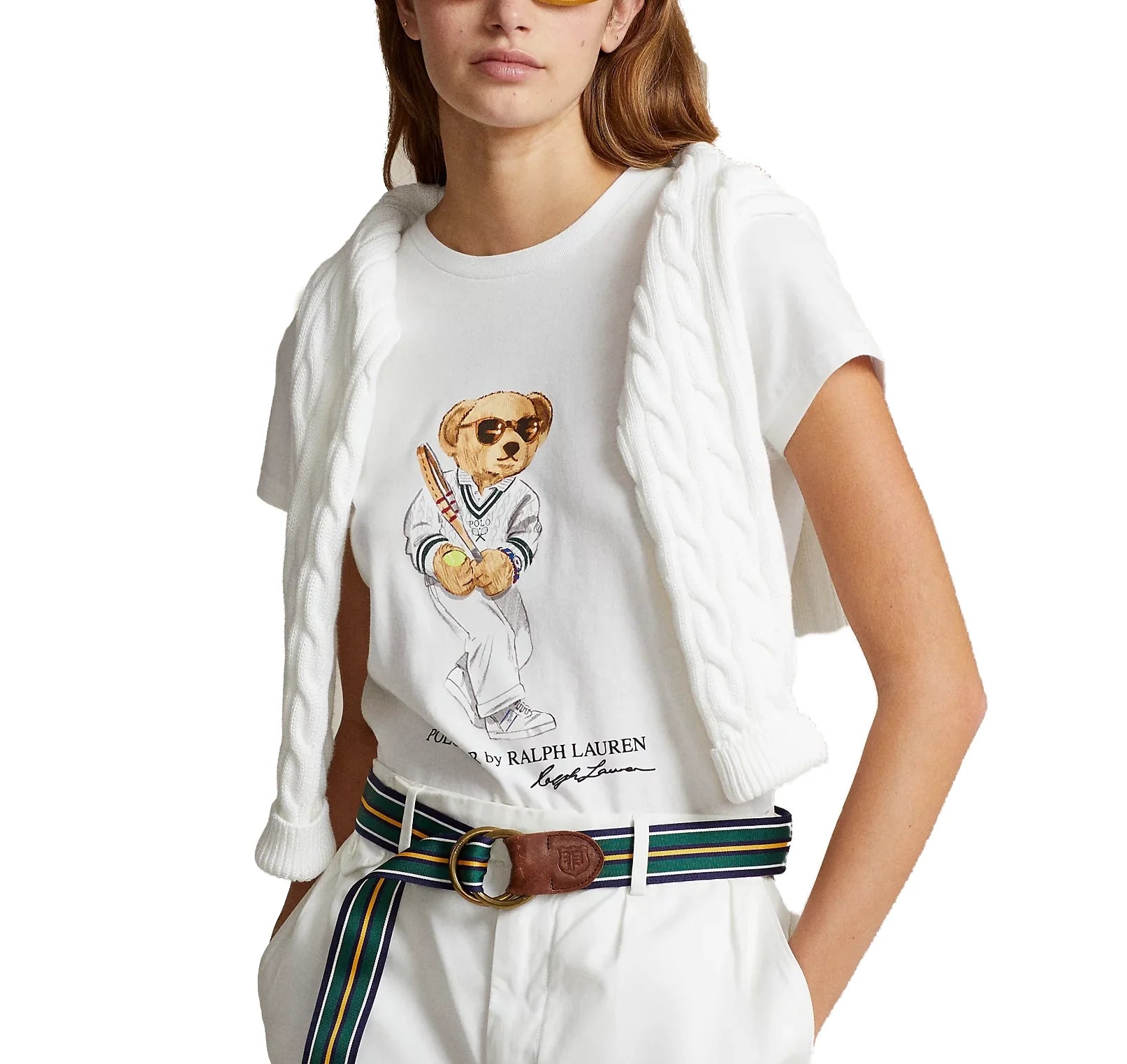 Ralph lauren teddy bear white shirt hot sale
