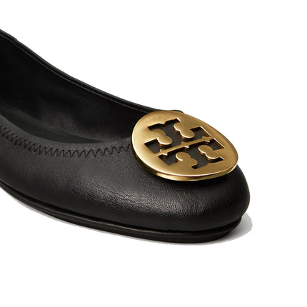 Tory Burch Women's Minnie Travel Ballet Perfect Black/Gold