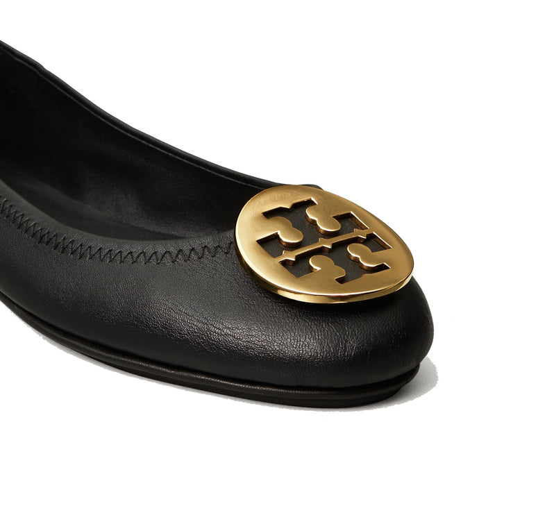 Tory Burch Women's Minnie Travel Ballet Perfect Black/Gold
