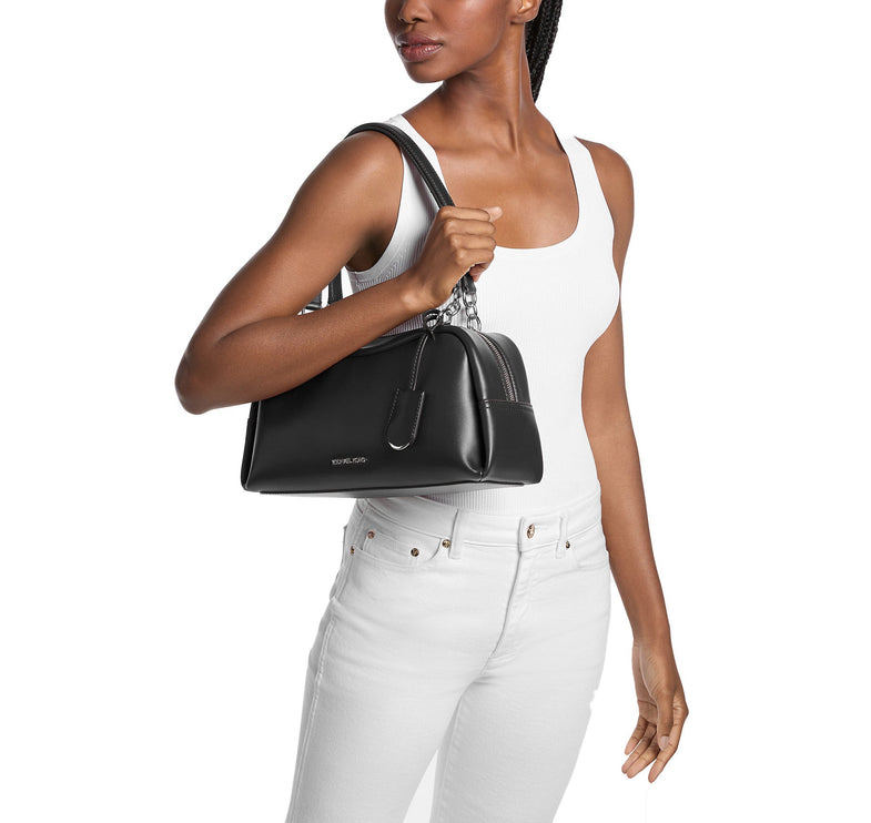 Michael Kors Women's Cecily Medium Shoulder Bag Black/Silver