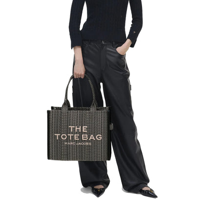 Marc Jacobs Women's The Monogram Jacquard Large Tote Bag Black