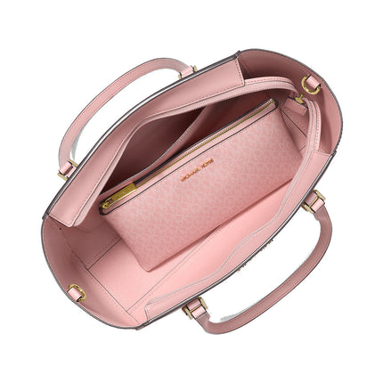 Michael Kors Women's Charlotte Large Saffiano Leather 3-in-1 Tote Bag Powder Blush