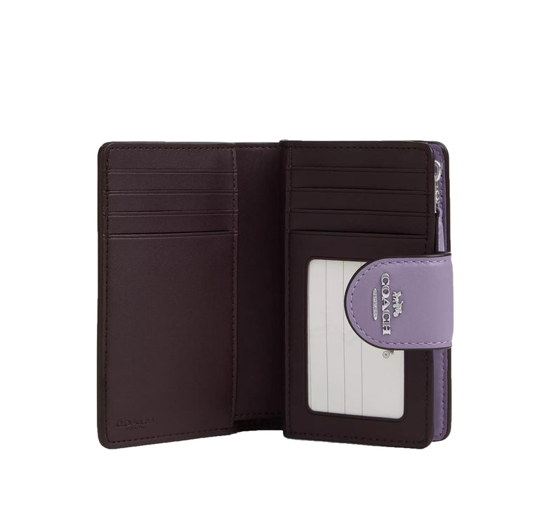 Coach Women's Medium Corner Zip Wallet Silver/Light Violet