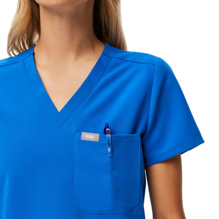 FIGS Women's Catarina One Pocket Scrub Top Royal Blue