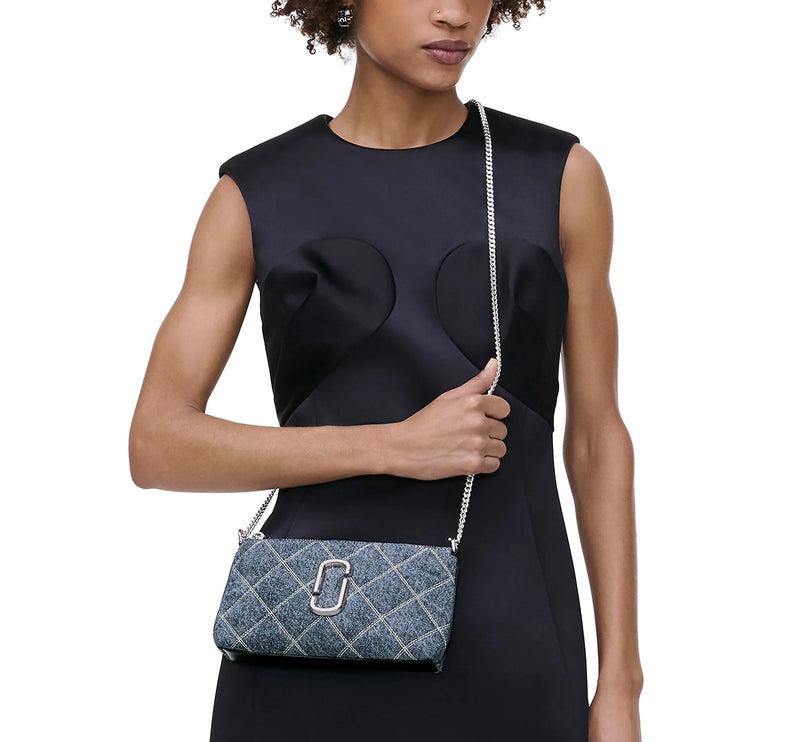 Marc Jacobs Women's The Quilted Denim Snapshot Blue