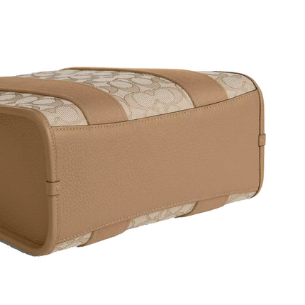 Coach Women's Smith Tote Bag 24 In Signature Jacquard Gold/Light Khaki Multi