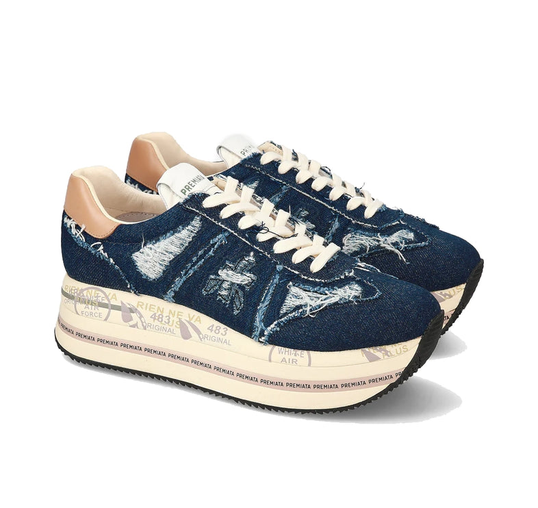 Premiata Women's Beth Sneakers Denim Blue 6714