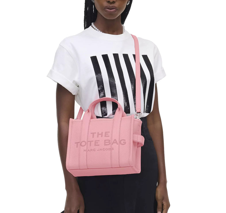 Marc Jacobs Women's The Leather Small Tote Bag Ribbon Pink - Hemen Kargoda