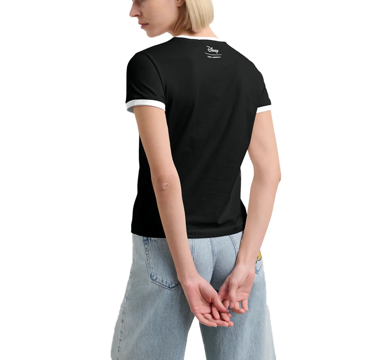 Disney x KARL LAGERFELD Women's Initial T-Shirt Black
