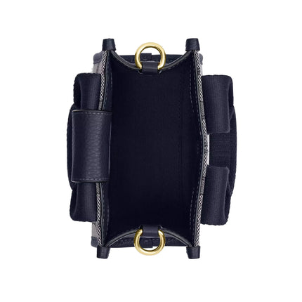 Coach Women's Smith Mini Tote Bag In Signature Jacquard Gold/Navy/Midnight Navy