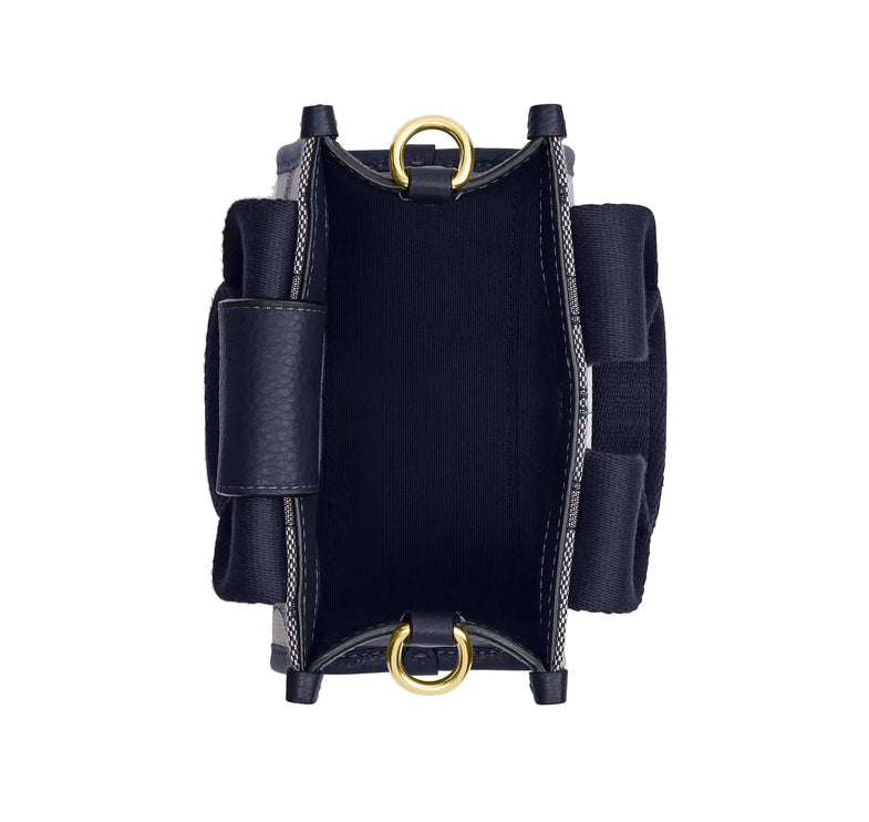 Coach Women's Smith Mini Tote Bag In Signature Jacquard Gold/Navy/Midnight Navy