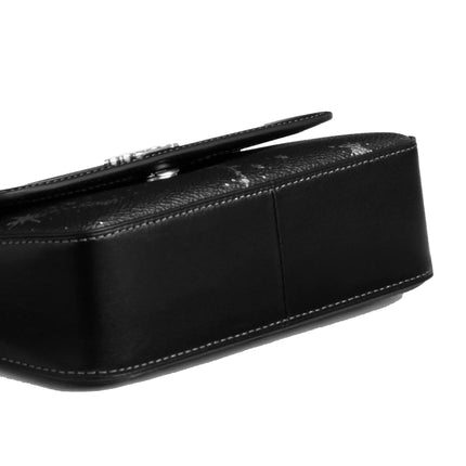 Coach Women's Mini Josie Top Handle Bag With Star Print Black/Silver