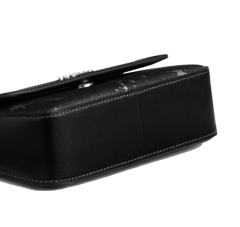 Coach Women's Mini Josie Top Handle Bag With Star Print Black/Silver