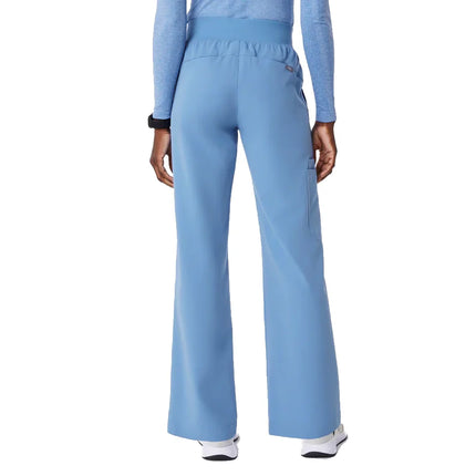 FIGS Women's High Waisted Isabel Wide Leg Scrub Pants Ceil Blue