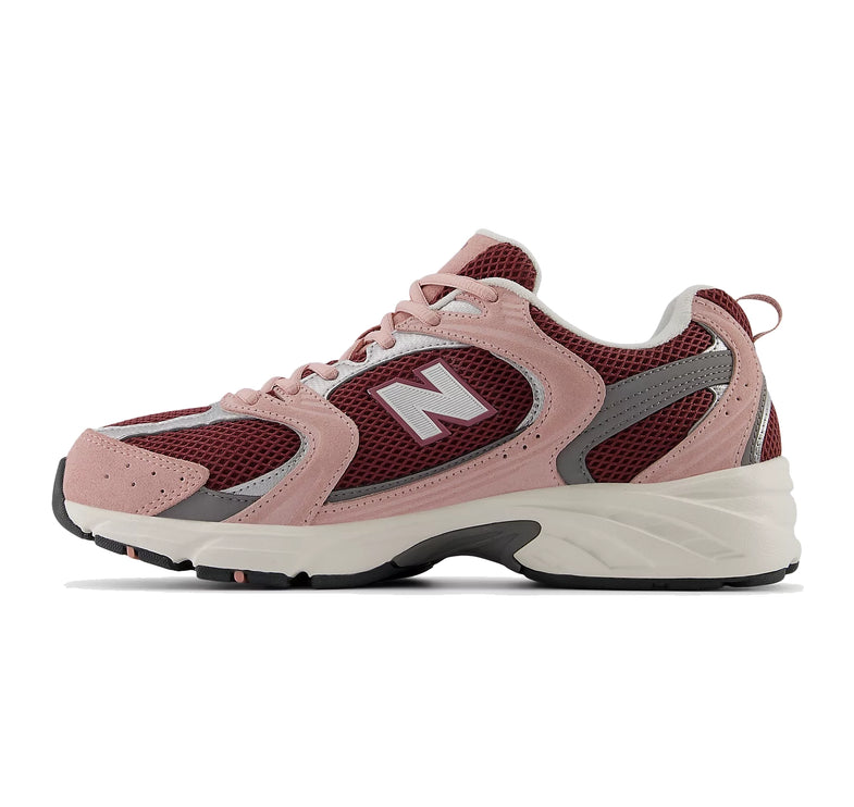 New Balance 530 Pink Moon with Washed Burgundy and Harbor Grey MR530PG