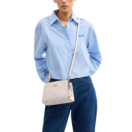 Coach Women's Gia Crossbody Bag With Star Print Gold/Chalk Multi