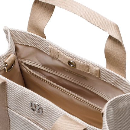 lululemon Women's Two-Tone Canvas Mini Tote Bag 4.5L Mojave Tan/Light Ivory