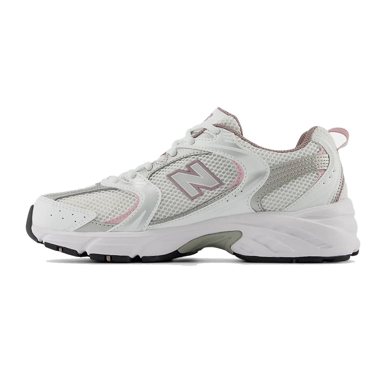 New Balance 530 White with Silver Metalic and Ice Wine MR530SGC