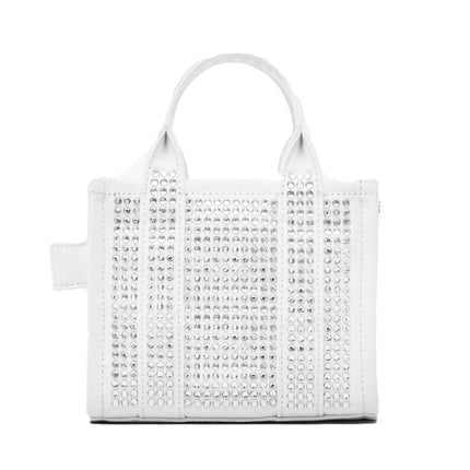 Marc Jacobs Women's The Crystal Canvas Mini Tote Bag White Crystal