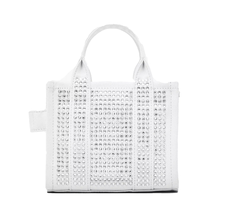 Marc Jacobs Women's The Crystal Canvas Mini Tote Bag White Crystal