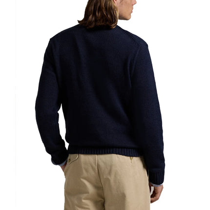 Polo Ralph Lauren Men's Polo Bear Cotton-Linen Sweater Bear Navy