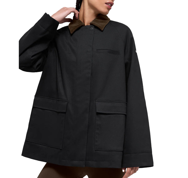 alo Women's Twill Barn Jacket Black/Espresso