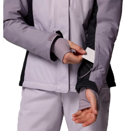 Columbia Women's Snowy Summit Insulated Jacket Lavender Pearl/Black/Shl Prpl Crss Dy