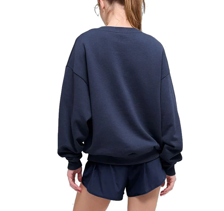 alo Women's Accolade Crew Neck Pullover Navy