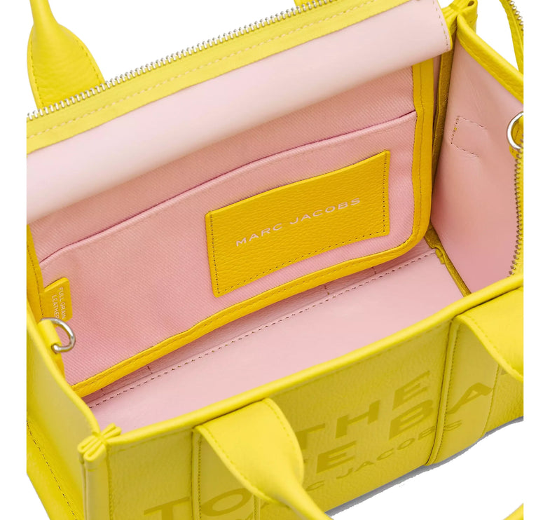 Marc Jacobs Women's The Leather Small Tote Bag Daisy Yellow