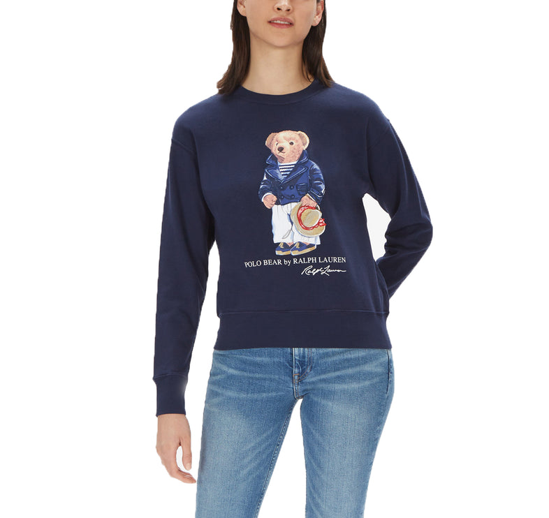 Polo Ralph Lauren Women's Polo Bear Sweatshirt Navy - Hemen Kargoda