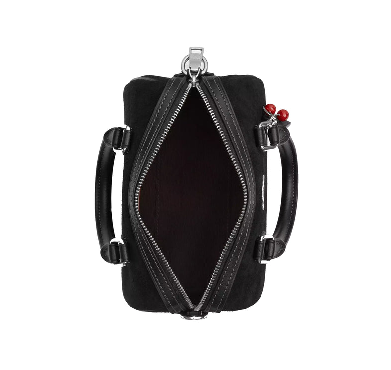 Coach Women's Mini Rowan Crossbody Bag With Cherry Charm Black/Silver