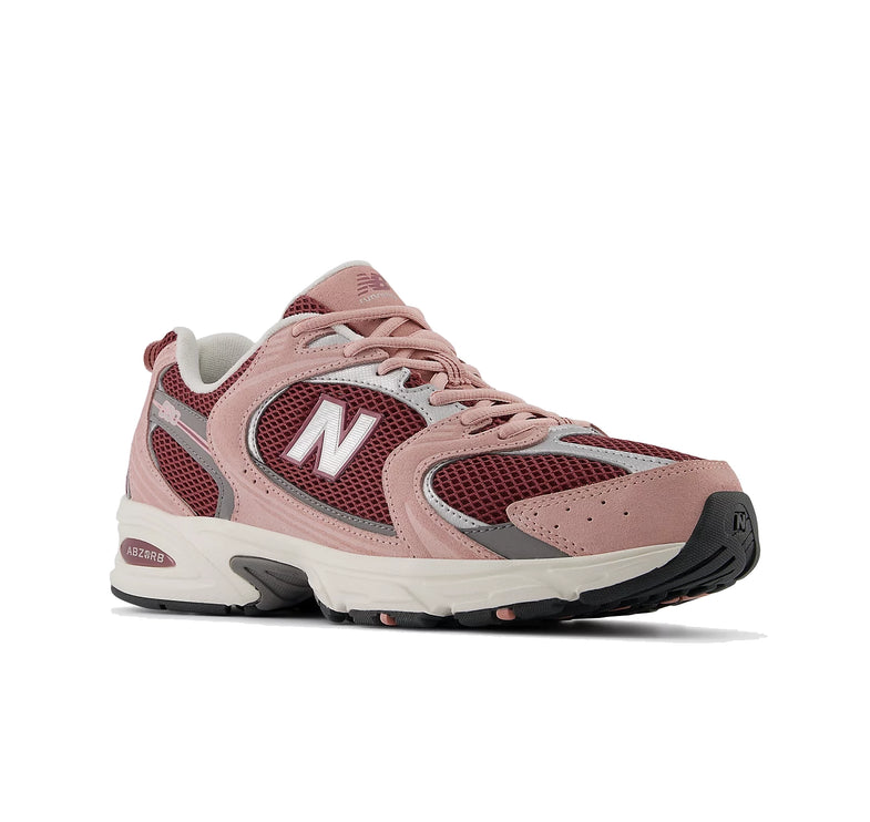 New Balance 530 Pink Moon with Washed Burgundy and Harbor Grey MR530PG