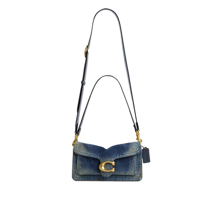 Coach Women's Tabby Shoulder Bag 26 In Regenerative Cotton Denim Brass/Dark Indigo