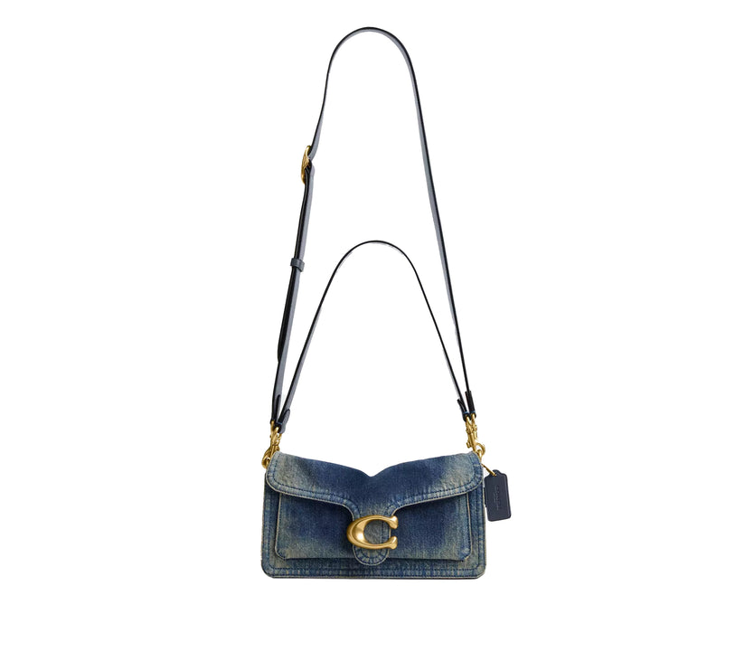 Coach Women's Tabby Shoulder Bag 26 In Regenerative Cotton Denim Brass/Dark Indigo