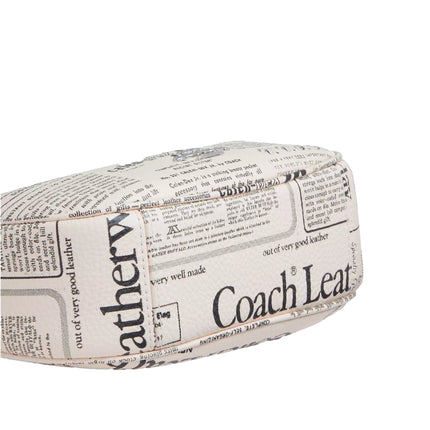 Coach Women's Carmen Mini Crossbody Bag With Newspaper Print Silver/Chalk Multi